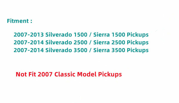 Stationary Non-Heated Back Window Back Glass Replacement for GMC Sierra / Chevrolet Silverado 1500 2007-2013 / 2500 3500 2007-2014