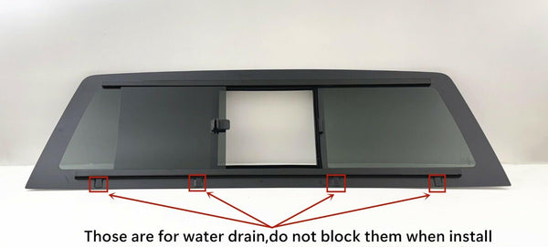 Manual Sliding Back Window Glass Slider Flush Fit Style Replacement for Chevrolet Silverado / GMC Sierra 1500 2007-2013 , 2500 3500 Pickups 2007-2014 (Not Fit 2007 Classic Models Pickup )