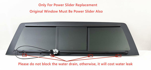 Power Back Sliding Window Slider Glass Flush Fit W/Cable Replacement For Ram Chevrolet Silverado / GMC Sierra 1500 2500 2500HD 3500 3500HD 2007-2010 (Not Fit 2007 Classic)