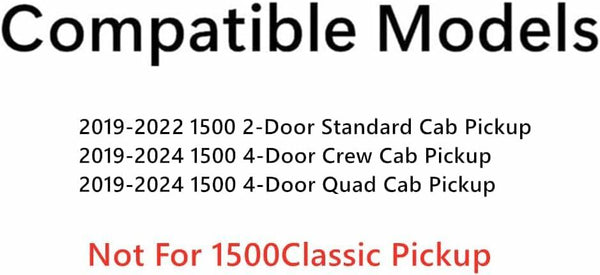 Manual Back Sliding Window Slider Glass Replacement For Ram 1500 Pickup 2019-2024 (Not Fit 1500 Classic)