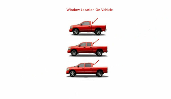 Manual Back Sliding Window Slider Glass Replacement For Ram 1500 Pickup 2019-2024 (Not Fit 1500 Classic)