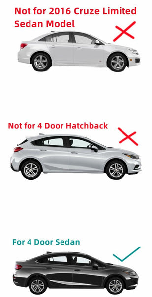 Heated Back Window Glass Replacement for Chevrolet Cruze 4 Door Sedan 2016-2019