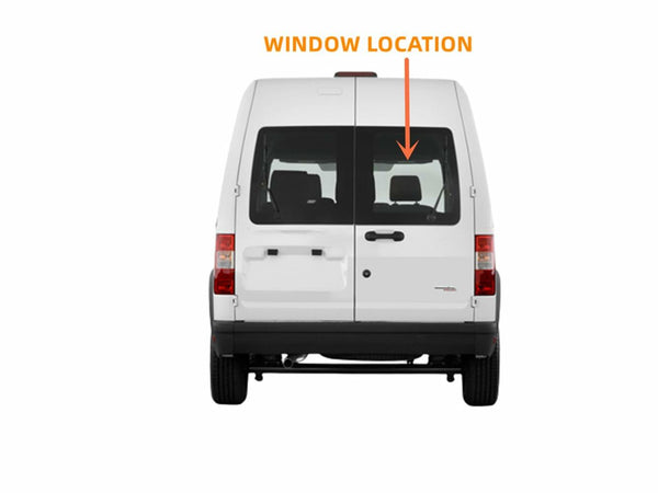 Passenger/Right Side Back Window Glass Clear Heated Replacement for Ford Transit Connect 2010-2013