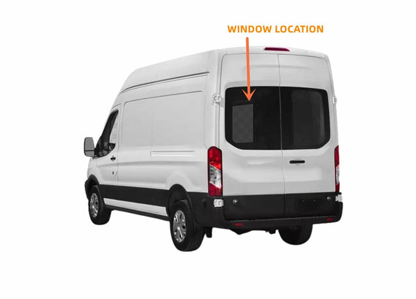 Heated Driver/Left Side Back Window Glass Privacy Replacement for Ford Transit 100.8" Mid-Roof 110.2" High-Roof Van 2015-2025