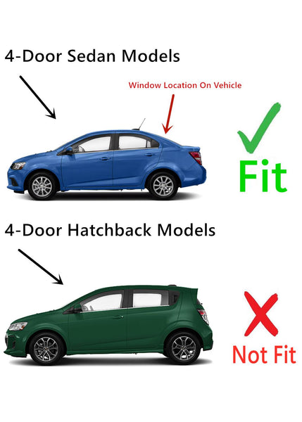 Heated Back Window Rear Glass Replacement For Chevrolet Sonic 4 Door Sedan 2012-2020 ( Not Fit Hatchback Models )