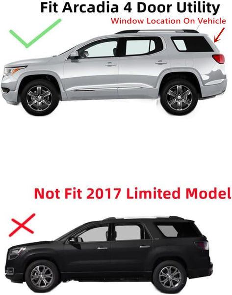 Heated Back Liftgate Window Privacy Glass Replacement for GMC Acadia 2017-2023 (Not Fit 2017 Arcadia Limited)