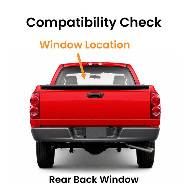 Non-Heated Stationary Back Window Back Glass Replacement for Dodge Ram 2002-2008 1500 / 2003-2009 2500 3500 / 2006-2009 4500 5500 / 2010 3500Cab/Chs 4500 Cab/Chs 5500Cab/Chs