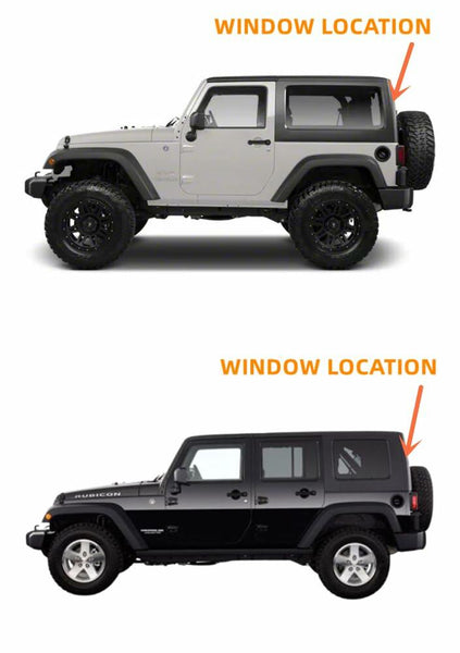 Heated Back Window Rear Liftgate Glass Privacy Replacement For Jeep Wrangler 2 & 4 Door Utility 2007-2010
