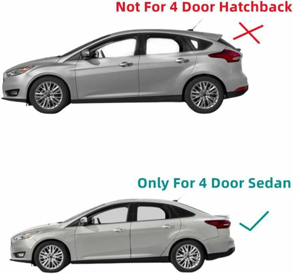 Heated Back Window Glass Replacement For Ford Focus 4 Door Sedan 2012-2018 (Not For 4 Door Hatchback)