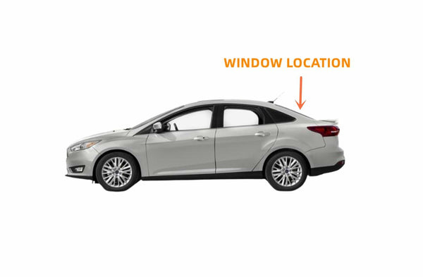 Heated Back Window Glass Replacement For Ford Focus 4 Door Sedan 2012-2018 (Not For 4 Door Hatchback)