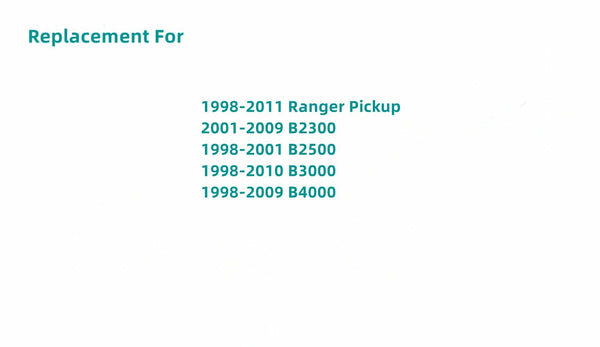 Back Window Glass Replacement Stationary For Ford Ranger Pickup 1998-2011 / Mazda Pickup B2300, B2500, B3000, B4000 Pickup 1998-2010