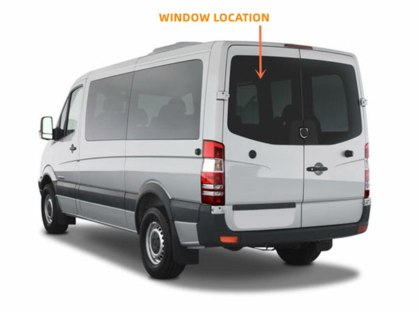Heated Driver/Left Side Back Window Glass Privacy Replacement For Dodge Sprinter 2007-2010 /Freightliner Sprinter 2007-2018 / Mercedes Benz Sprinter 144"/170'' WB Van 2010-2018