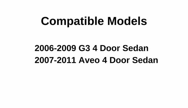 Heated Back Window Glass Replacement For Pontiac G3 4 Door Sedan 2006-2009 / Chevrolet Aveo 4 Door Sedan 2007-2011