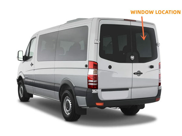 Heated Passenger/Right Side Back Window Glass Privacy Replacement For Dodge Sprinter 2007-2010 /Freightliner Sprinter 2007-2018 / Mercedes Benz Sprinter 144"/170'' WB Van 2010-2018