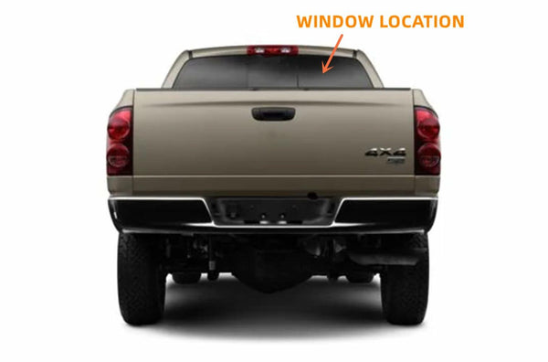 Manual Slider Back Sliding Window Glass Flush Fit Replacement For Dodge Ram 2002-2008 1500 / 2003-2009 2500 3500 / 2006-2009 4500 5500 / 2010 3500Cab/Chs 4500 Cab/Chs 5500Cab/Chs