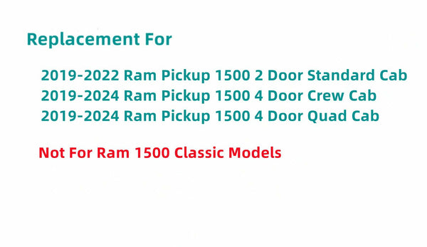 Back Window Glass Privacy Stationary Heated Replacement For Ram 1500 Pickup 2019-2024
