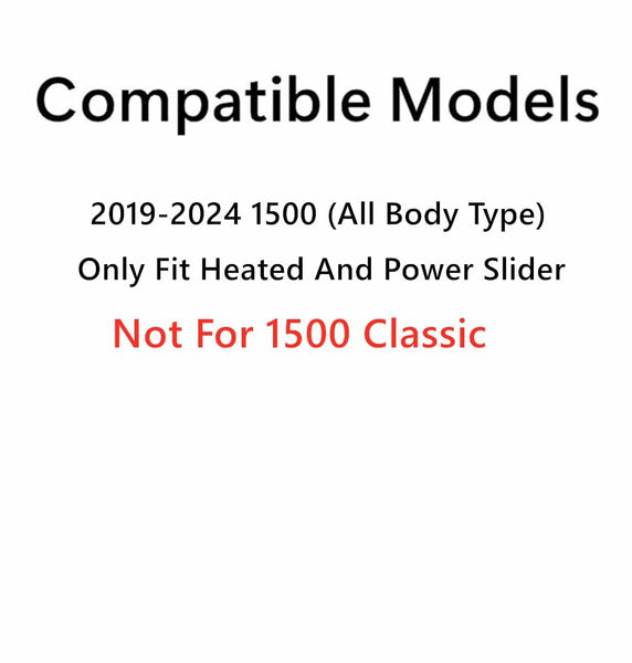 Center Piece Replacement For Chevrolet Ram 1500 2019-2024 Heated Power Slider (Not for 1500 Classic)
