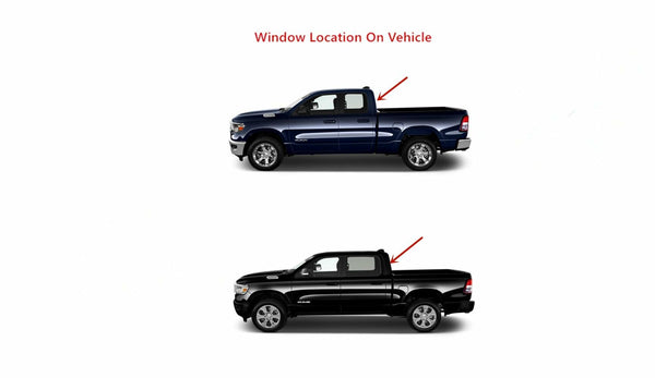 Heated Back Power Slider Window Glass Aftermarket Replacement For Ram 1500 4 Door Pickup 2019-2024