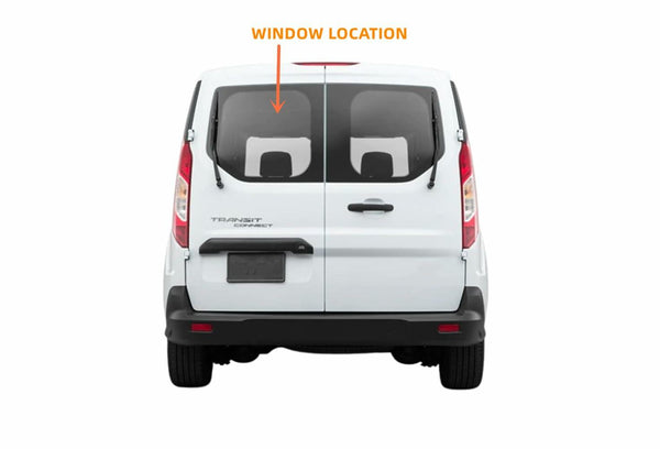Driver/Left Side Back Window Glass Clear Color Replacement for Ford Transit Connect 2014-2023