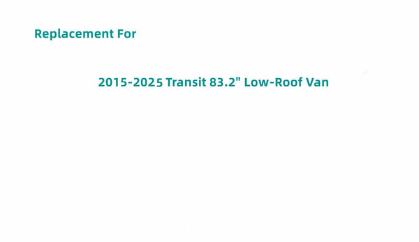 Driver/Left Side Back Window Glass Clear Replacement for Ford Transit 83.2" Low Roof Van 2015-2025