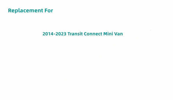 Driver/Left Side Back Window Glass Clear Color Replacement for Ford Transit Connect 2014-2023
