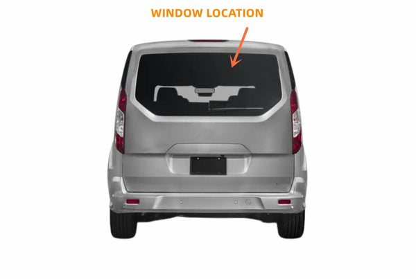Non-Heated Back Window Glass With Wiper Hole Replacement For Ford Transit Connect PV Van 2014-2023