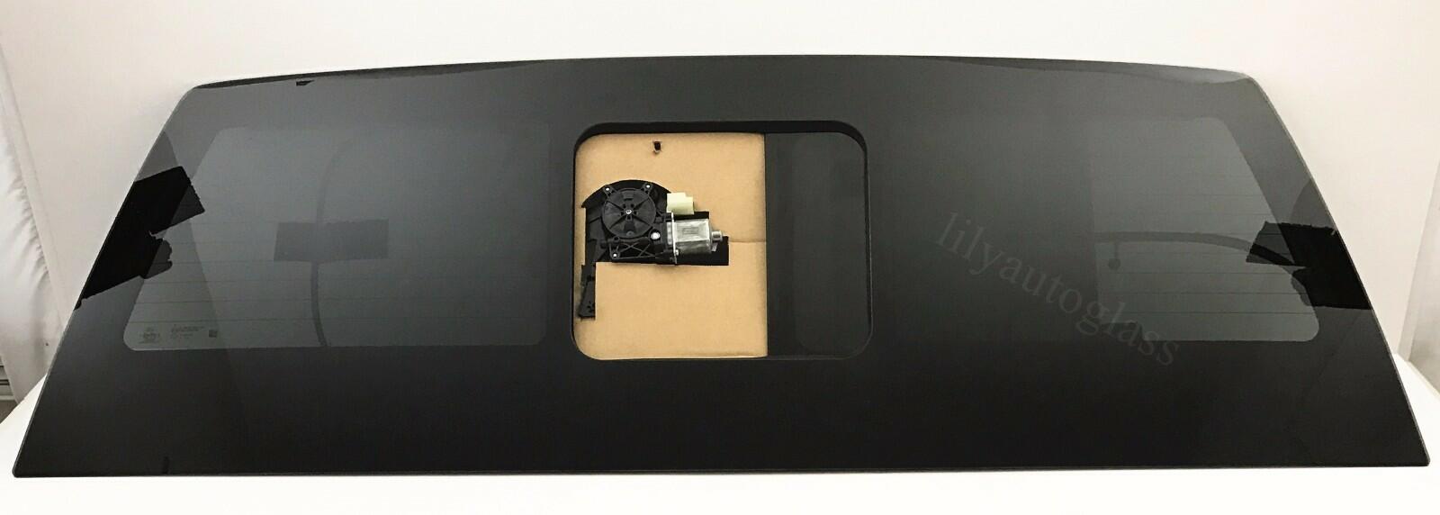 OE W/Logo Heated Power Slider Rear Sliding Window Glass W/ Motor Replacement For Ford F250 F350 F450 F550 Pickup 2017-2025