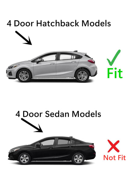 Liftgate Back Window Glass Heated w/ Antenna-Style Replacement for Chevrolet Cruze 4 Door Hatchback 2017-2019