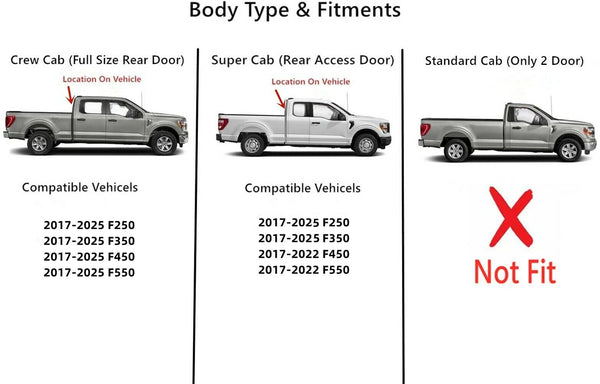 OE W/Logo Heated Power Slider Rear Sliding Window Glass W/ Motor Replacement For Ford F250 F350 F450 F550 Pickup 2017-2025