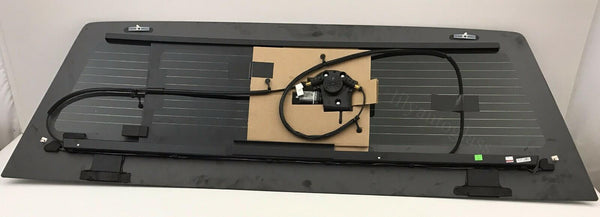 OE W/Logo Heated Power Slider Rear Sliding Window Glass W/ Motor Replacement For Ford F250 F350 F450 F550 Pickup 2017-2025