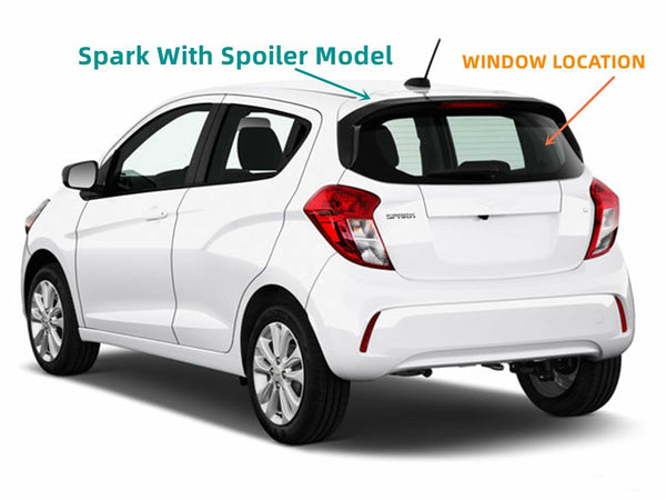 Back Window Heated Back Glass W/ Spoiler Replacement For Chevrolet Spark 2016-2023