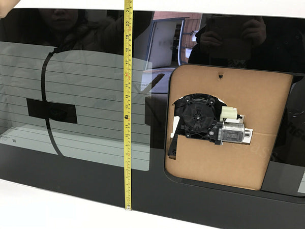 OE W/Logo Heated Power Slider Rear Sliding Window Glass W/ Motor Replacement For Ford F250 F350 F450 F550 Pickup 2017-2025