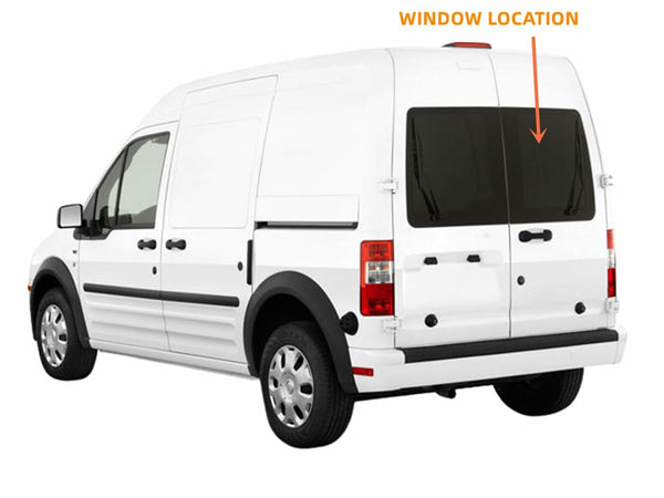 Passenger/Right Side Back Window Glass Privacy Replacement for Ford Transit Connect 2010-2013
