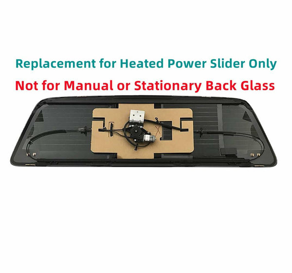OE Power Heated Slider Back Window Privacy Glass Motor Included Replacement For Ford F250 F350 F450 F550 F650 F750 2011-2016