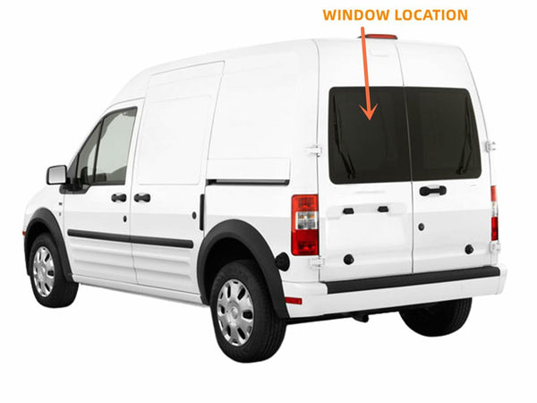 Driver/Left Side Back Window Glass Privacy Replacement for Ford Transit Connect 2010-2013