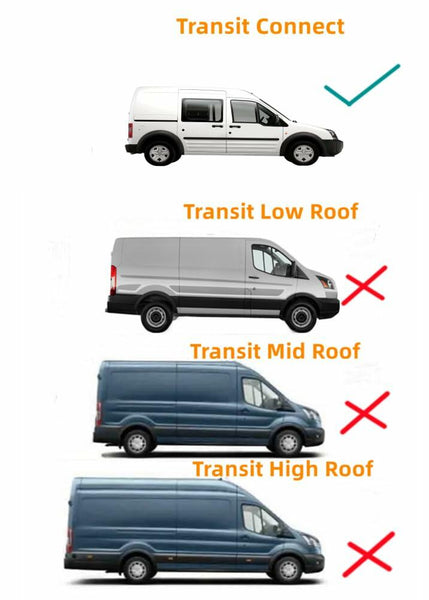 Passenger/Right Side Back Window Glass Clear Heated Replacement for Ford Transit Connect 2010-2013