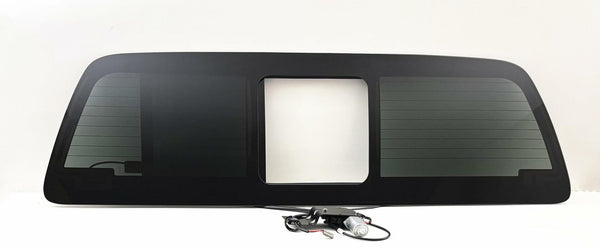 Power Heated Slider Back Window Privacy Glass Motor Included Replacement For Ford F250 F350 F450 F550 F650 F750 2011-2016