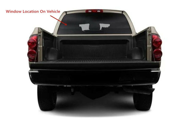 Stationary Heated Back Window Glass Replacement for Dodge Ram 2002-2008 1500 / 2003-2009 2500 3500 / 2006-2009 4500 5500 / 2010 3500Cab/Chs 4500 Cab/Chs 5500Cab/Chs