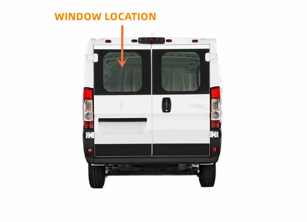 Driver/Left Side Back Window Glass Heated Clear Color Replacement for Ram Promaster Cargo Van 2014-2025