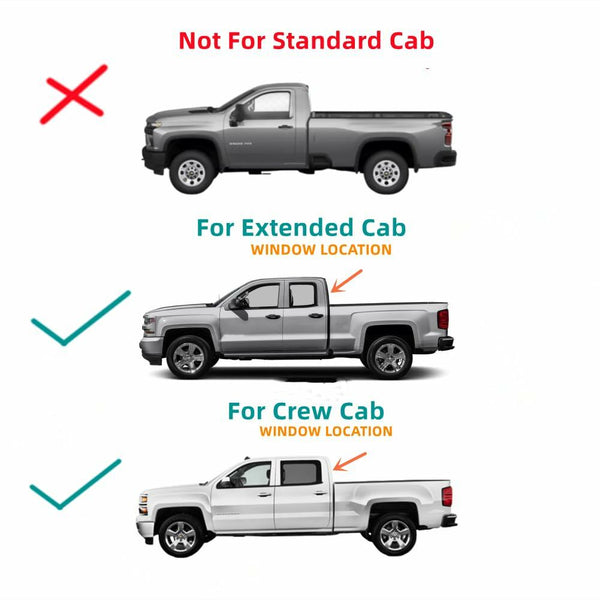 Heated Back Sliding Window Glass Power Slider Replacement For Chevrolet Silverado/GMC Sierra 1500 2014-2018 / 1500 LD 2019 / 2500 3500 2015-2019