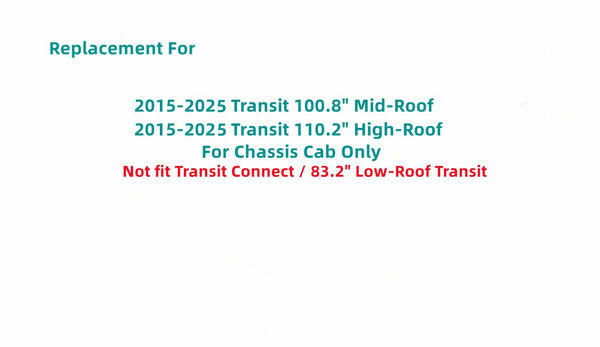 Back Window Rear Glass Replacement For Ford Transit 100.8" Mid-Roof 110.2" High-Roof Chassis Cab 2015-2025