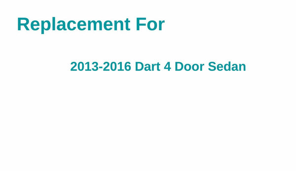 Heated Back Window Glass Replacement for Dodge Dart 4 Door Sedan 2013-2016