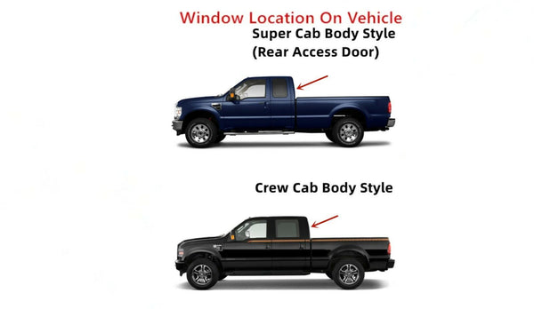 Power Sliding Back Window Glass Rear Slider Replacement For Ford F250 F350 F450 F550 F650 F750 Pickup 2009-2016 ( Not Fit F150 )