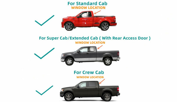 Stationary Rear Back Window Glass Privacy Replacement for Ford F150 Pickup 2004-2014