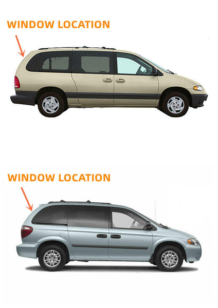 Heated Back Liftgate Window Privacy Glass Replacement For Chrysler Voyager / Town & Country, Dodge Caravan / Grand Caravan Mini Van 2001-2003