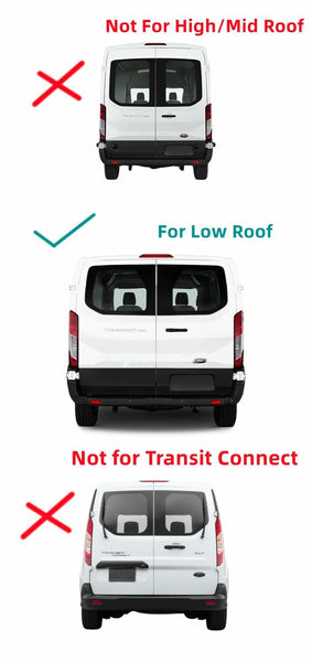 Driver/Left Side Back Window Glass Heated Replacement for Ford Transit 83.2" Low-Roof Van 2015-2026 (Not fit Mid-Roof / High-Roof van /Transit Connect )