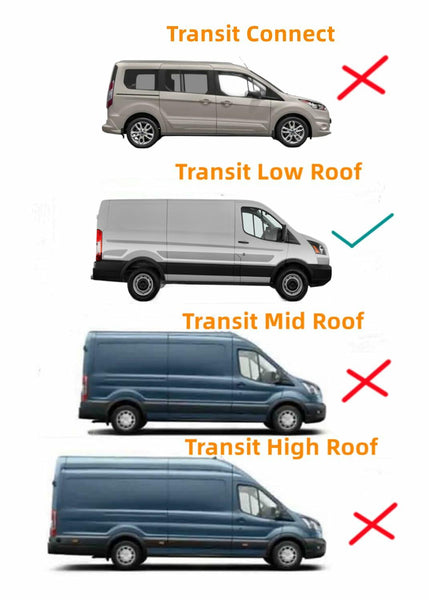 Passenger/Right Side Back Window Glass Privacy Heated Replacement for Ford Transit 83.2" Low-Roof Van 2015-2026