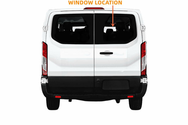 Passenger/Right Side Back Window Glass Privacy Heated Replacement for Ford Transit 83.2" Low-Roof Van 2015-2026