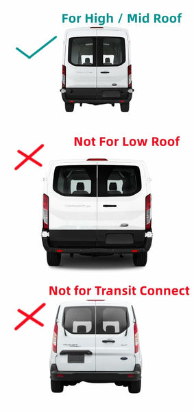 Heated Passenger/Right Side Back Window Glass Privacy Replacement for Ford Transit 100.8" Mid-Roof 110.2" High-Roof Van 2015-2026