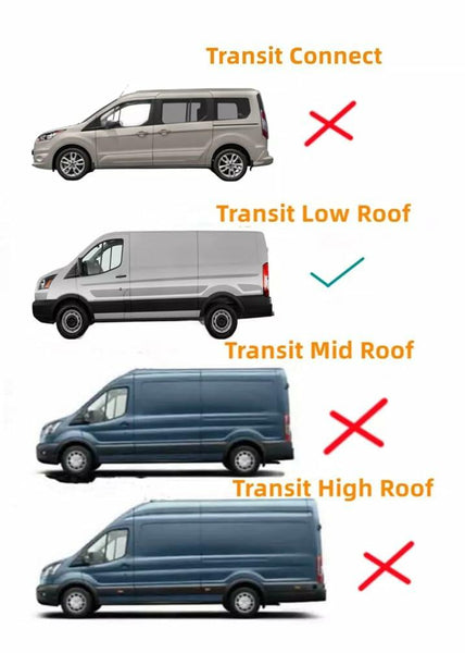 Driver/Left Side Back Window Glass Clear Replacement for Ford Transit 83.2" Low Roof Van 2015-2026